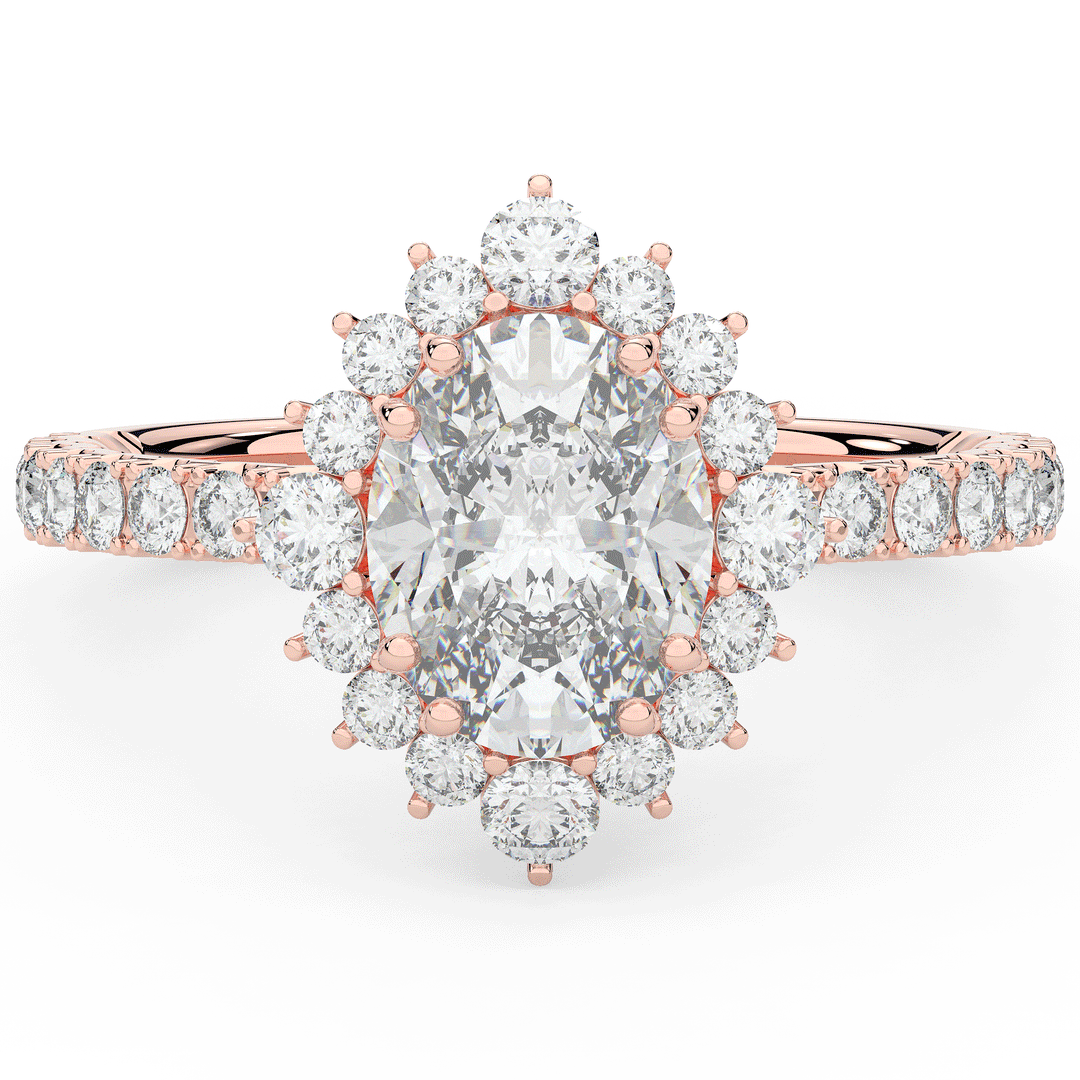 2.80CT.TW OVAL LAB DIAMOND HALO ENGAGEMENT RING - Nazarelle
