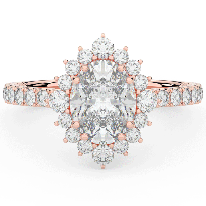 2.80CT.TW OVAL LAB DIAMOND HALO ENGAGEMENT RING - Nazarelle