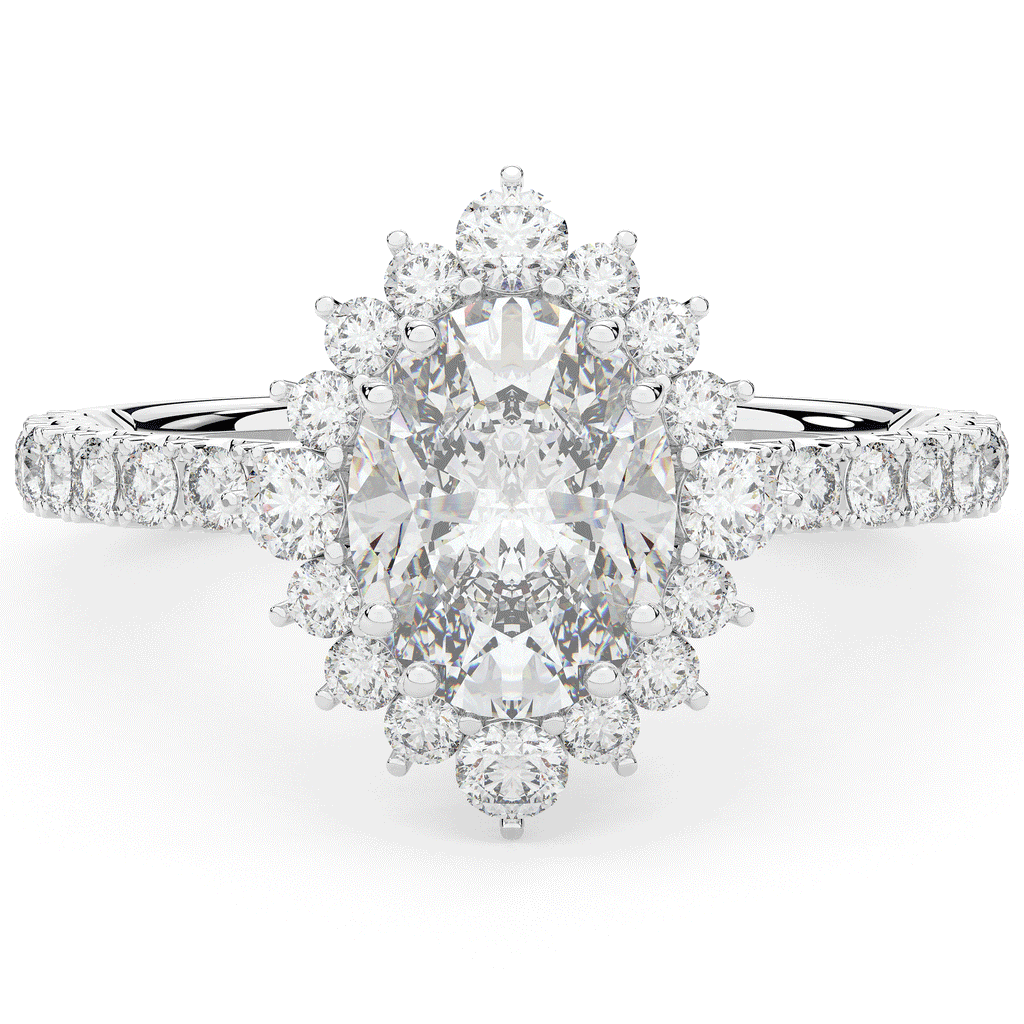 2.80CT.TW OVAL LAB DIAMOND HALO ENGAGEMENT RING - Nazarelle