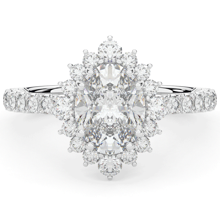 2.80CT.TW OVAL LAB DIAMOND HALO ENGAGEMENT RING - Nazarelle