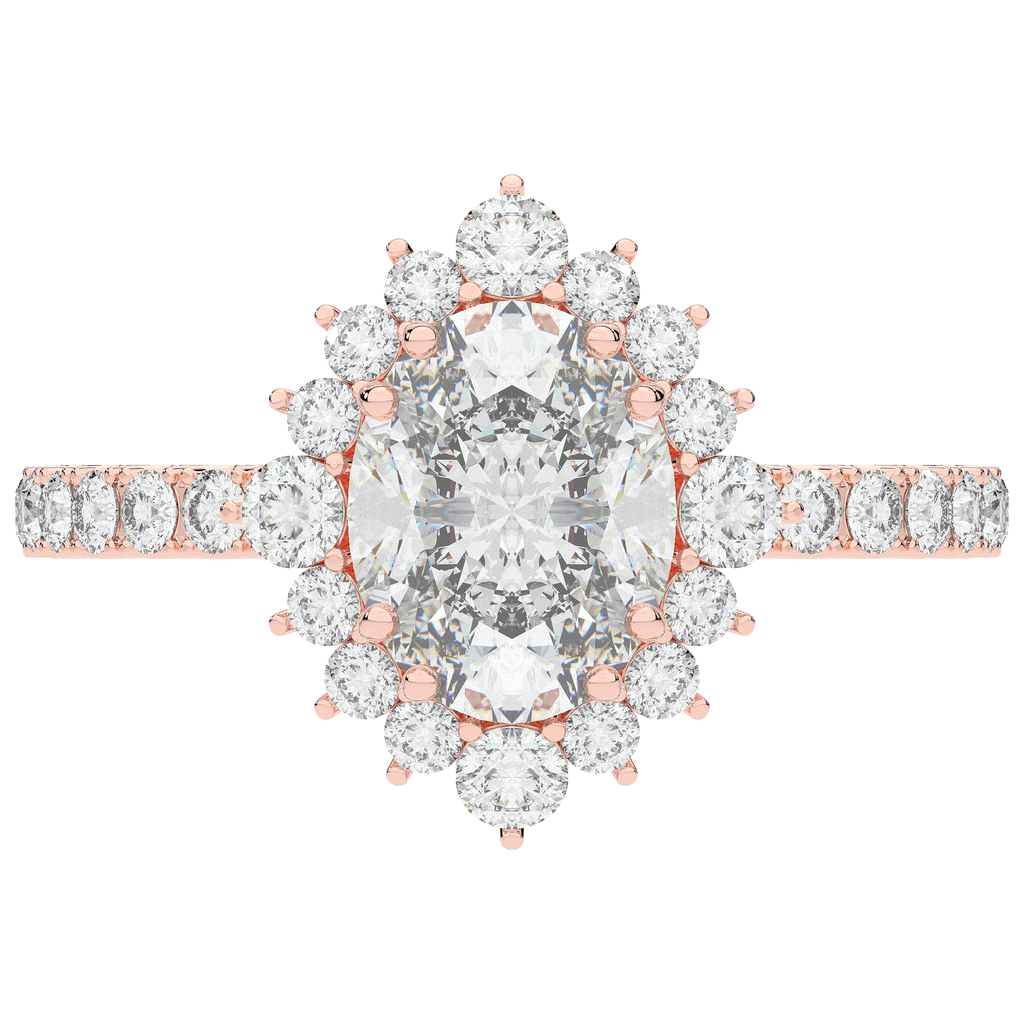 2.80CT.TW OVAL LAB DIAMOND HALO ENGAGEMENT RING - Nazarelle