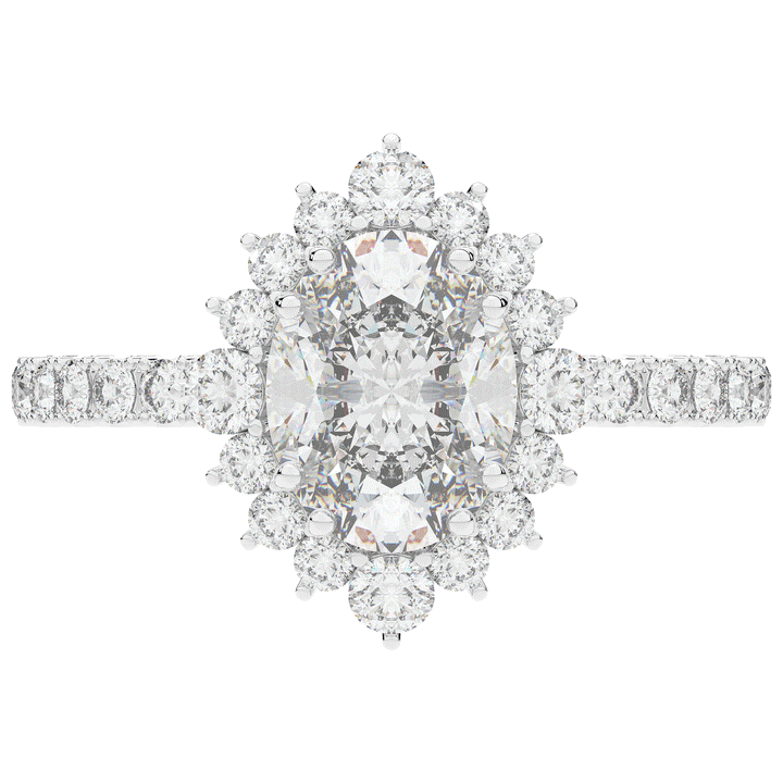 2.80CT.TW OVAL LAB DIAMOND HALO ENGAGEMENT RING - Nazarelle