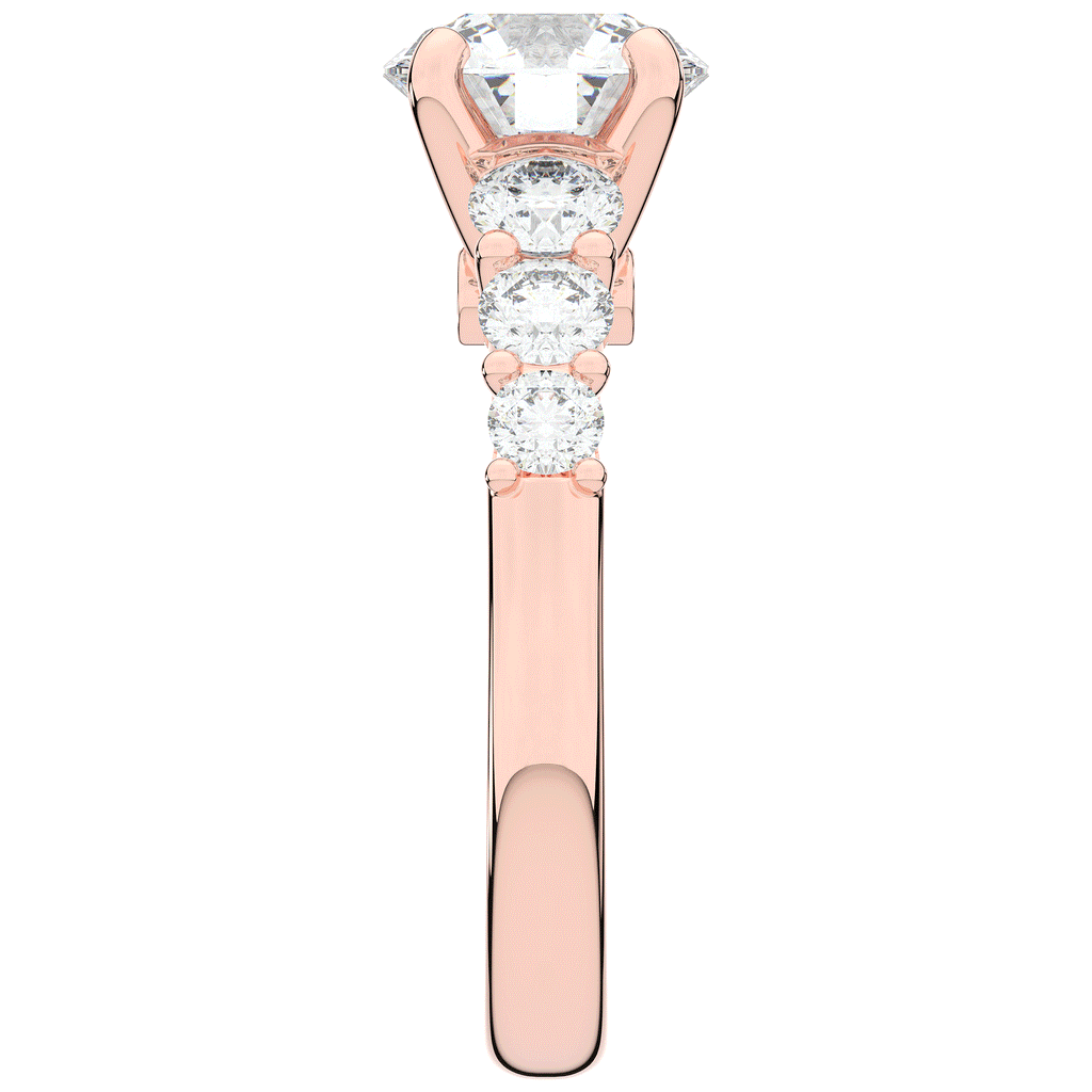 3.00CT.TW ROUND LAB DIAMOND  ENGAGEMENT RING - Nazarelle