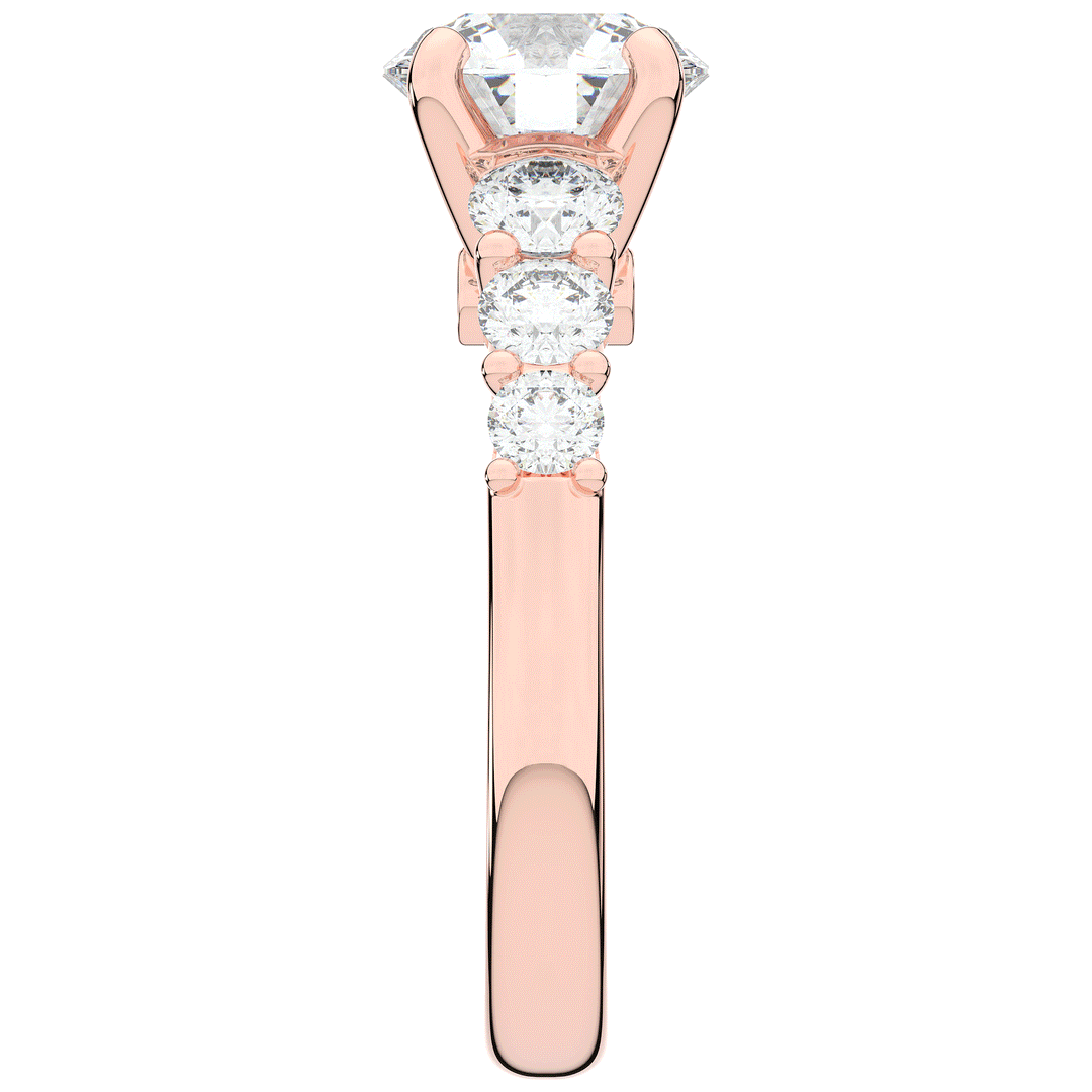 3.00CT.TW ROUND LAB DIAMOND  ENGAGEMENT RING - Nazarelle