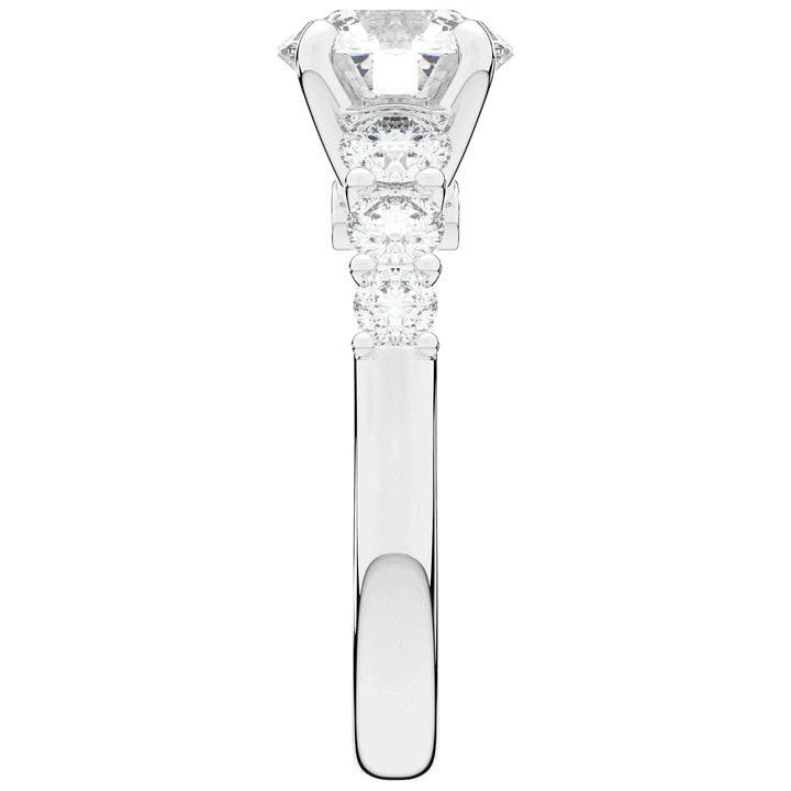 3.00CT.TW ROUND LAB DIAMOND  ENGAGEMENT RING - Nazarelle