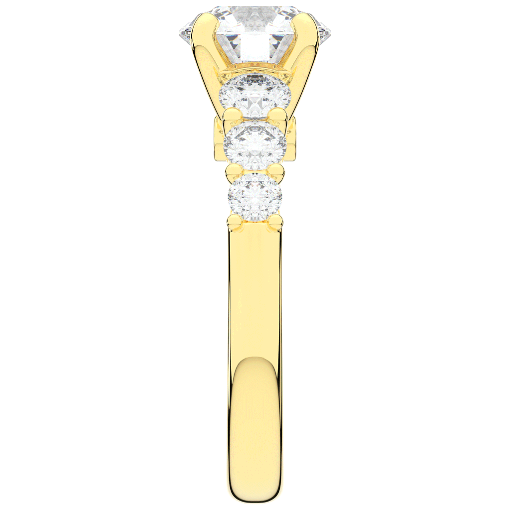 3.00CT.TW ROUND LAB DIAMOND  ENGAGEMENT RING - Nazarelle