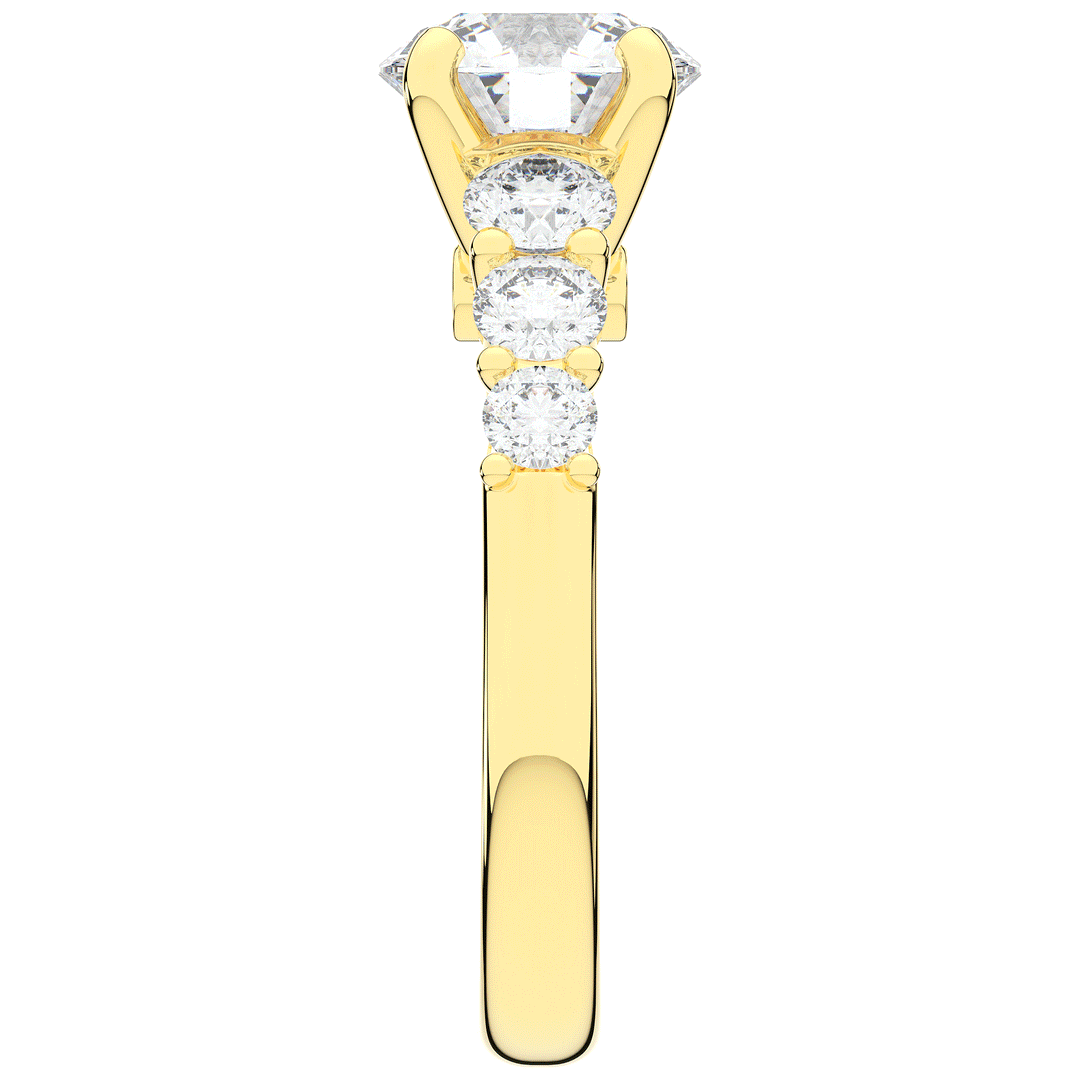 3.00CT.TW ROUND LAB DIAMOND  ENGAGEMENT RING - Nazarelle