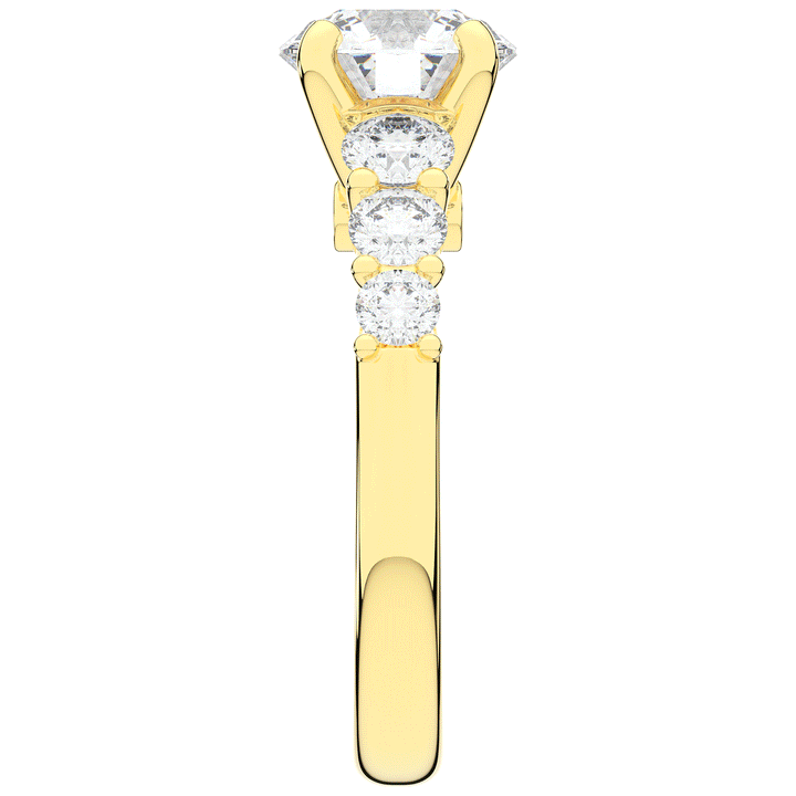 3.00CT.TW ROUND LAB DIAMOND  ENGAGEMENT RING - Nazarelle