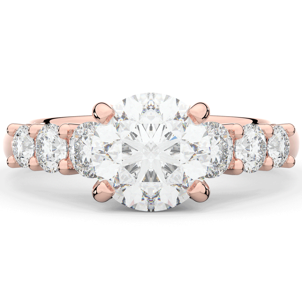 3.00CT.TW ROUND LAB DIAMOND  ENGAGEMENT RING - Nazarelle