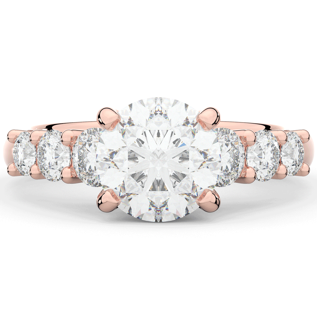 3.00CT.TW ROUND LAB DIAMOND  ENGAGEMENT RING - Nazarelle