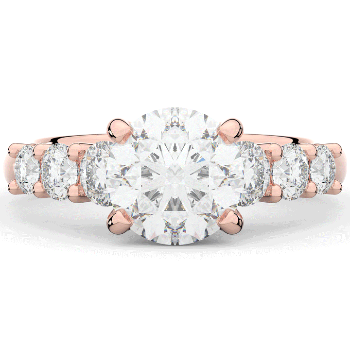 3.00CT.TW ROUND LAB DIAMOND  ENGAGEMENT RING - Nazarelle