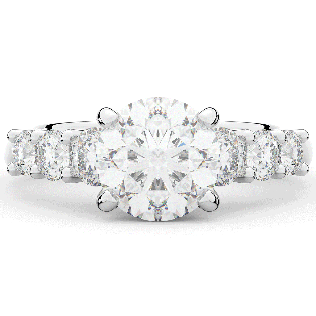 3.00CT.TW ROUND LAB DIAMOND  ENGAGEMENT RING - Nazarelle