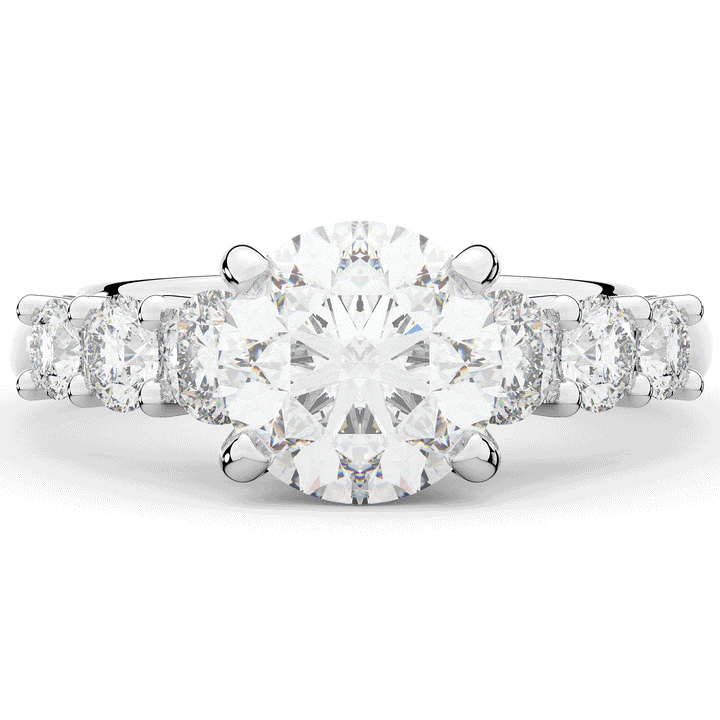 3.00CT.TW ROUND LAB DIAMOND  ENGAGEMENT RING - Nazarelle