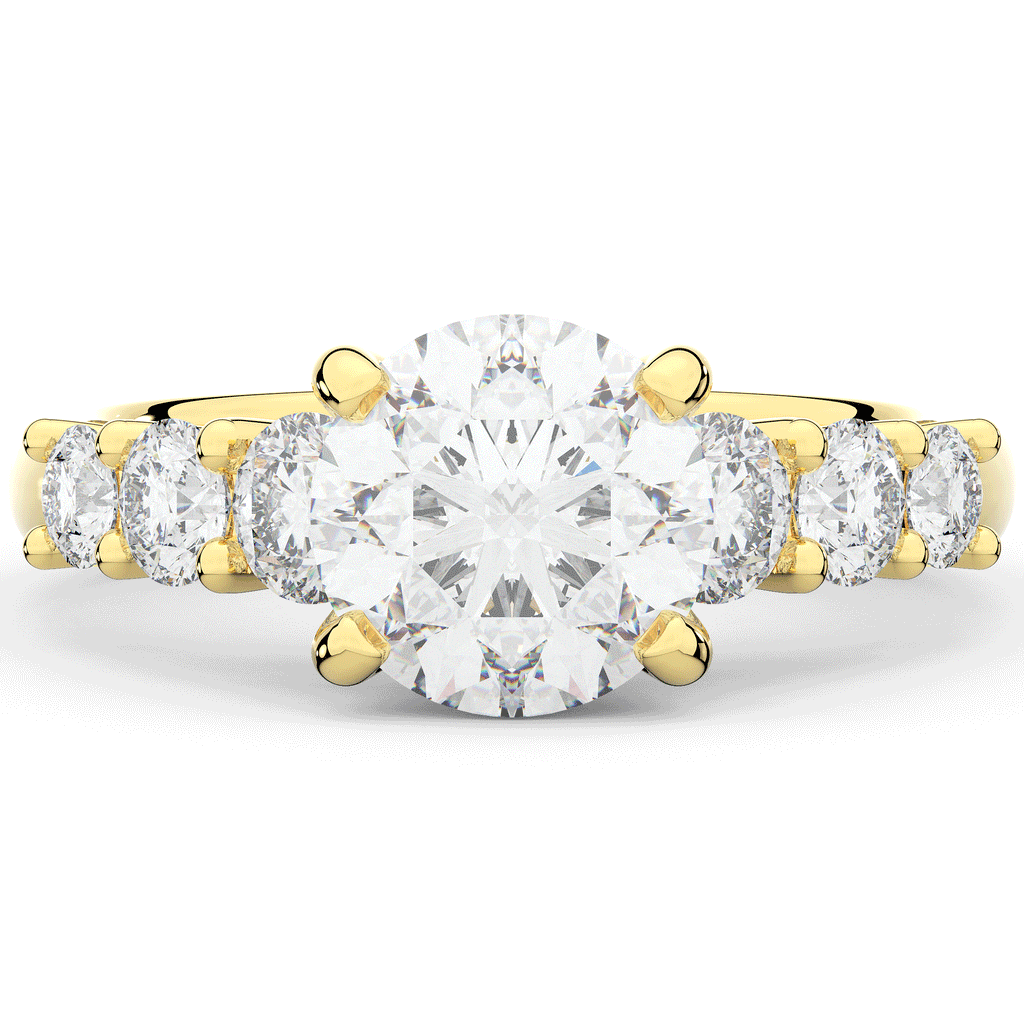 3.00CT.TW ROUND LAB DIAMOND  ENGAGEMENT RING - Nazarelle