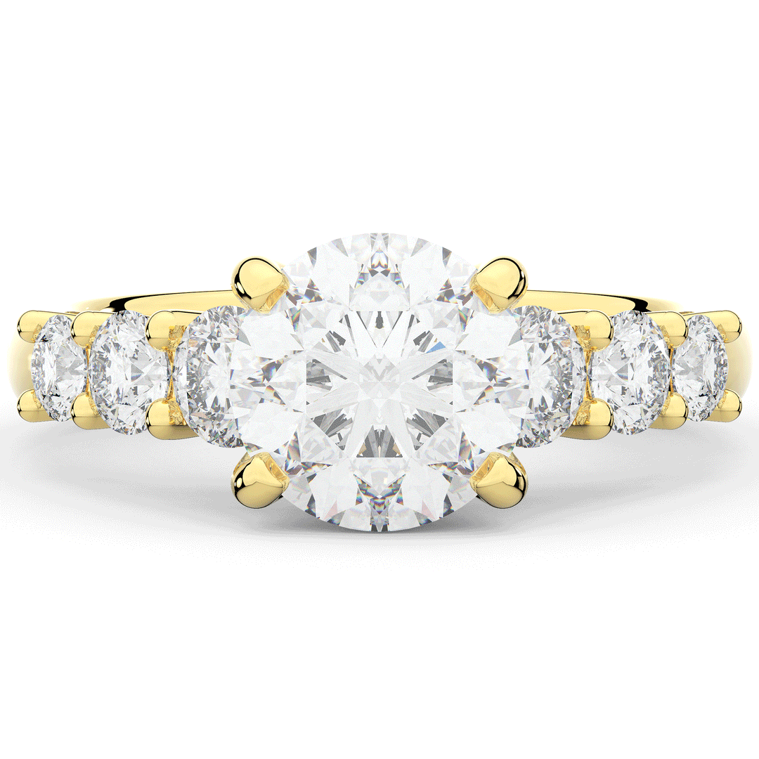 3.00CT.TW ROUND LAB DIAMOND  ENGAGEMENT RING - Nazarelle