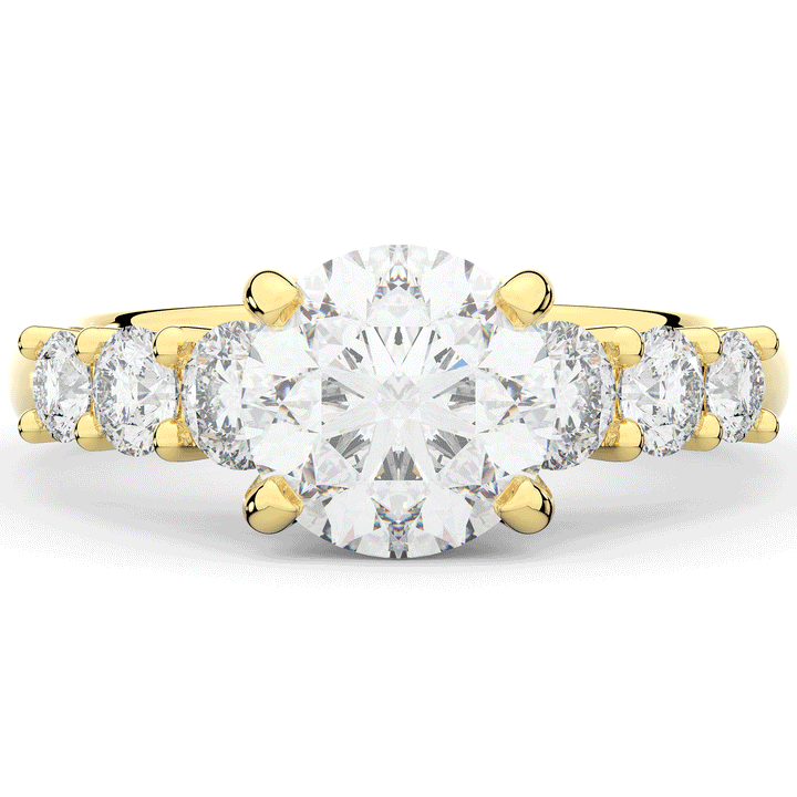3.00CT.TW ROUND LAB DIAMOND  ENGAGEMENT RING - Nazarelle