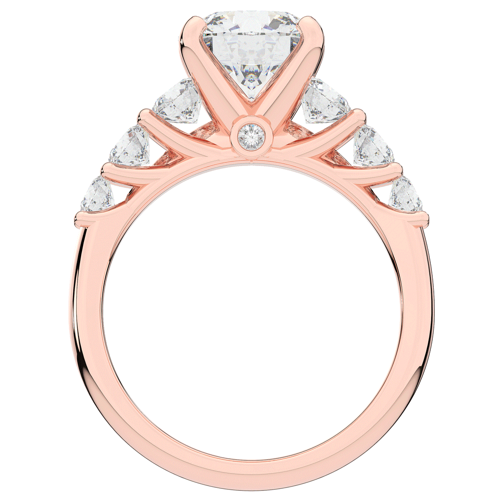 3.00CT.TW ROUND LAB DIAMOND  ENGAGEMENT RING - Nazarelle