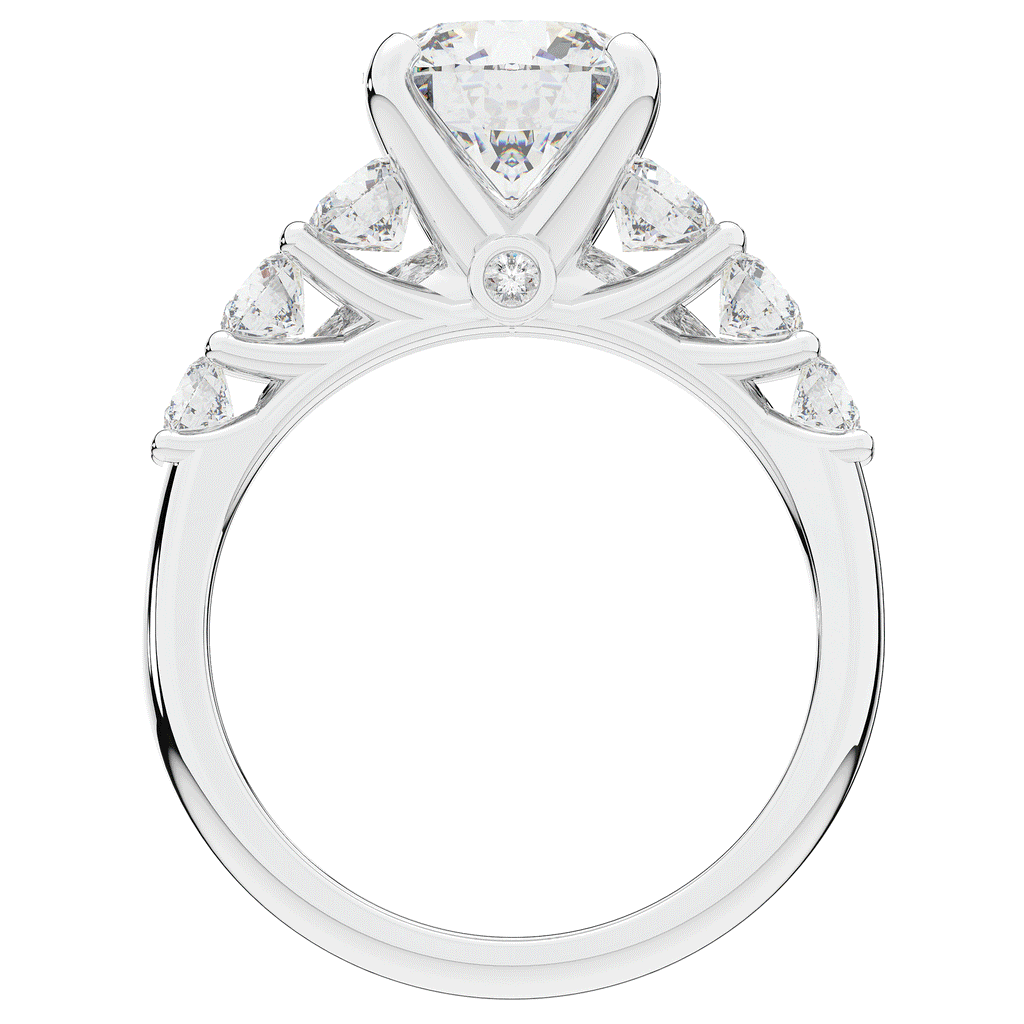 3.00CT.TW ROUND LAB DIAMOND  ENGAGEMENT RING - Nazarelle