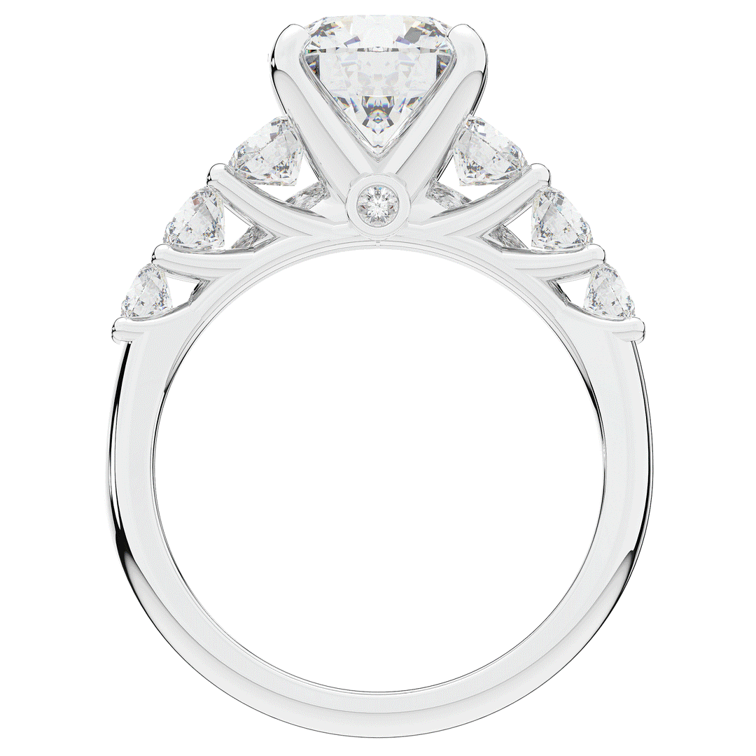 3.00CT.TW ROUND LAB DIAMOND  ENGAGEMENT RING - Nazarelle