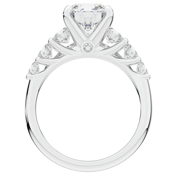 3.00CT.TW ROUND LAB DIAMOND  ENGAGEMENT RING - Nazarelle