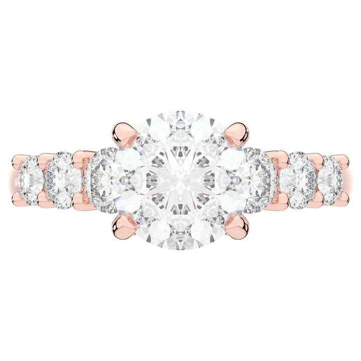 3.00CT.TW ROUND LAB DIAMOND  ENGAGEMENT RING - Nazarelle