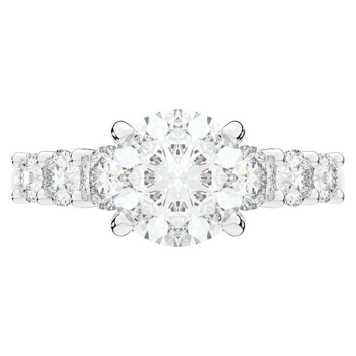 3.00CT.TW ROUND LAB DIAMOND  ENGAGEMENT RING - Nazarelle