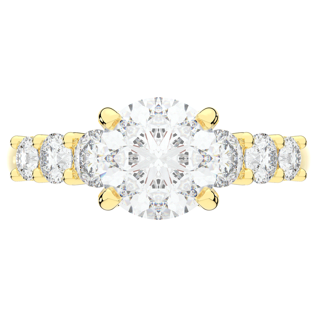 3.00CT.TW ROUND LAB DIAMOND  ENGAGEMENT RING - Nazarelle