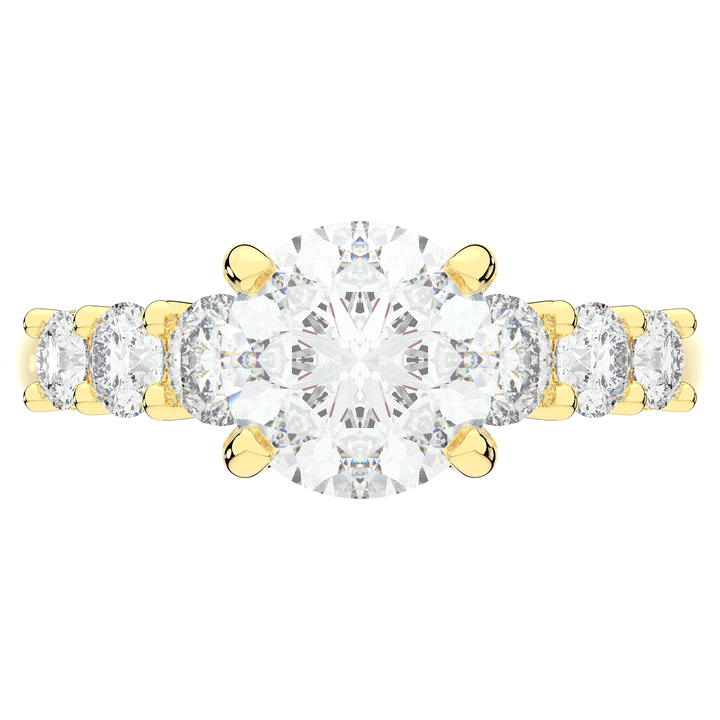 3.00CT.TW ROUND LAB DIAMOND  ENGAGEMENT RING - Nazarelle