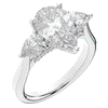 3.70CT.TW PEAR LAB DIAMOND 3 STONE ENGAGEMENT RING - Nazarelle
