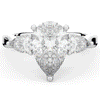 3.70CT.TW PEAR LAB DIAMOND 3 STONE ENGAGEMENT RING - Nazarelle