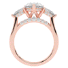 3.70CT.TW PEAR LAB DIAMOND 3 STONE ENGAGEMENT RING - Nazarelle
