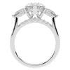 3.70CT.TW PEAR LAB DIAMOND 3 STONE ENGAGEMENT RING - Nazarelle
