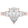 3.70CT.TW PEAR LAB DIAMOND 3 STONE ENGAGEMENT RING - Nazarelle
