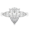 3.70CT.TW PEAR LAB DIAMOND 3 STONE ENGAGEMENT RING - Nazarelle