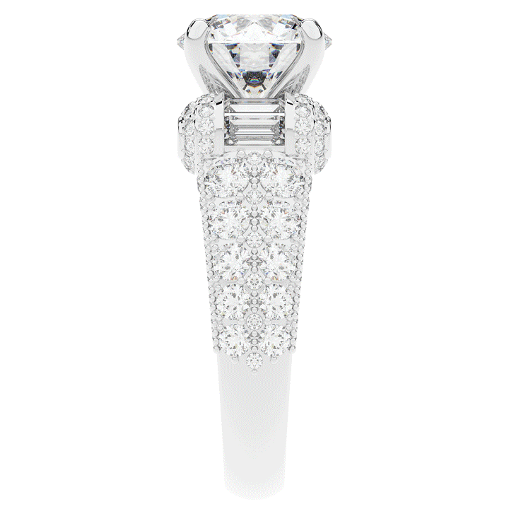 4.75CT.TW ROUND LAB DIAMOND ENGAGEMENT RING - Nazarelle