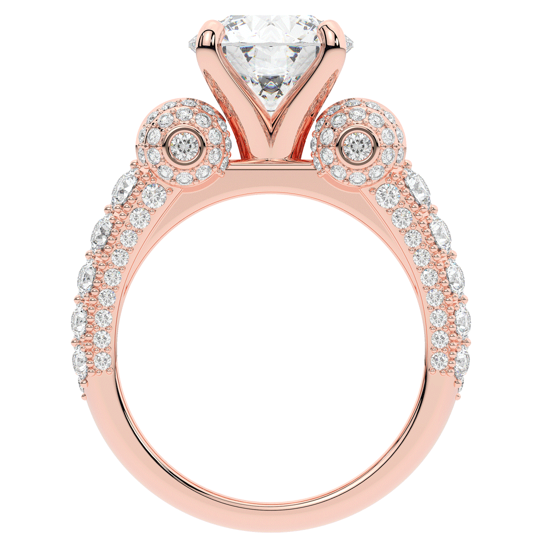 4.75CT.TW ROUND LAB DIAMOND ENGAGEMENT RING - Nazarelle