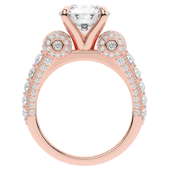 4.75CT.TW ROUND LAB DIAMOND ENGAGEMENT RING - Nazarelle