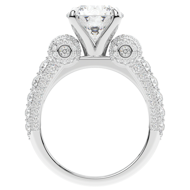 4.75CT.TW ROUND LAB DIAMOND ENGAGEMENT RING - Nazarelle