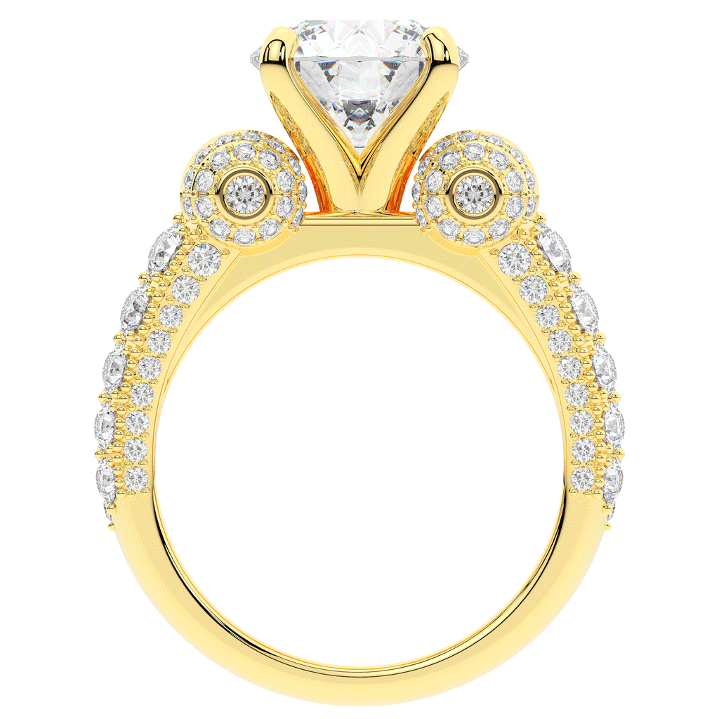 4.75CT.TW ROUND LAB DIAMOND ENGAGEMENT RING - Nazarelle
