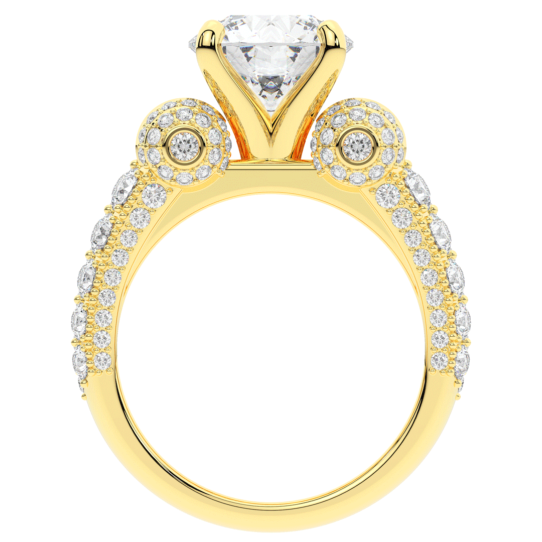 4.75CT.TW ROUND LAB DIAMOND ENGAGEMENT RING - Nazarelle