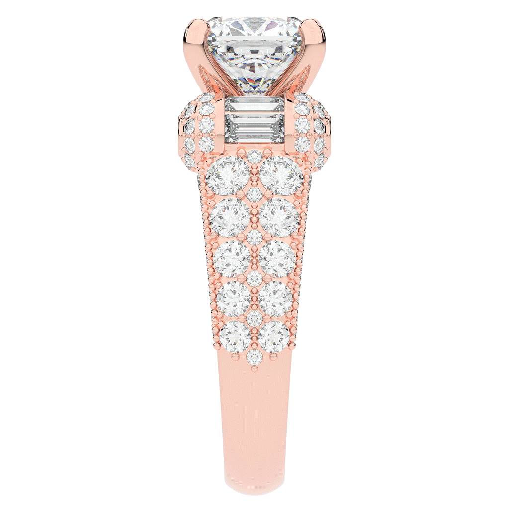 4.75CT.TW CUSHION LAB DIAMOND ENGAGEMENT RING - Nazarelle
