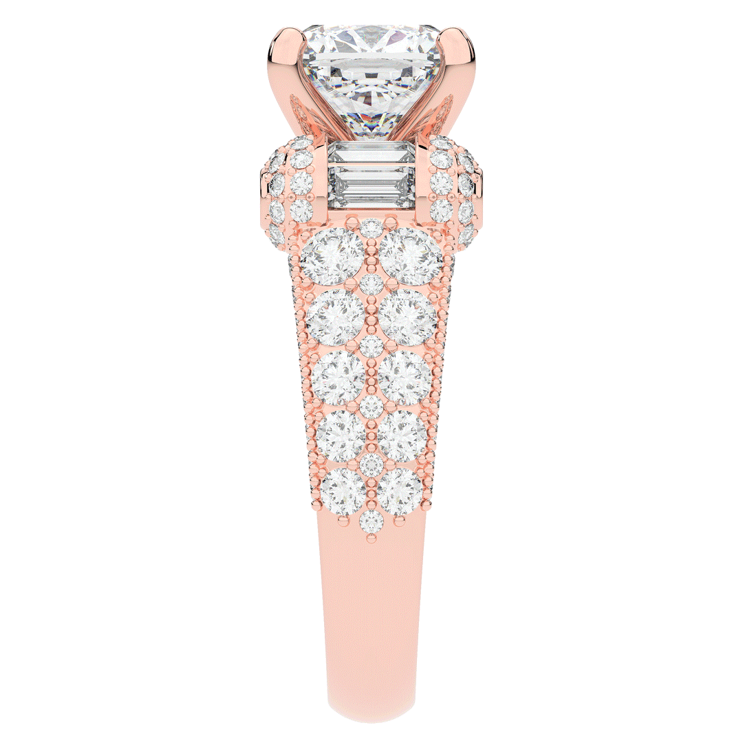 4.75CT.TW CUSHION LAB DIAMOND ENGAGEMENT RING - Nazarelle