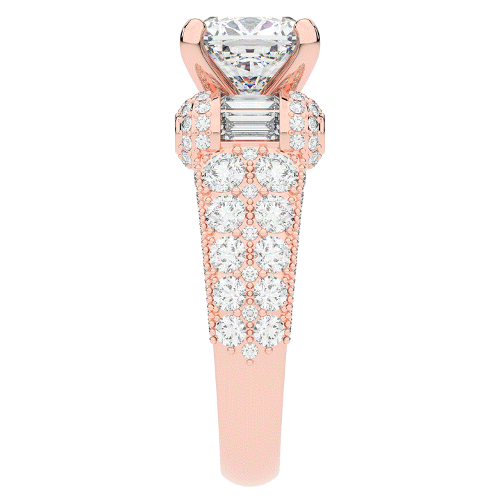4.75CT.TW CUSHION LAB DIAMOND ENGAGEMENT RING - Nazarelle