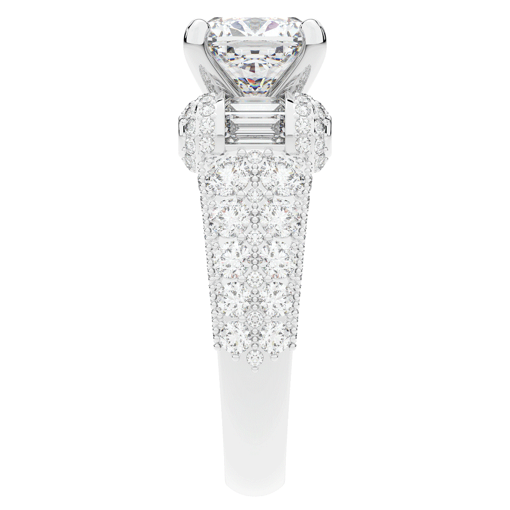 4.75CT.TW CUSHION LAB DIAMOND ENGAGEMENT RING - Nazarelle