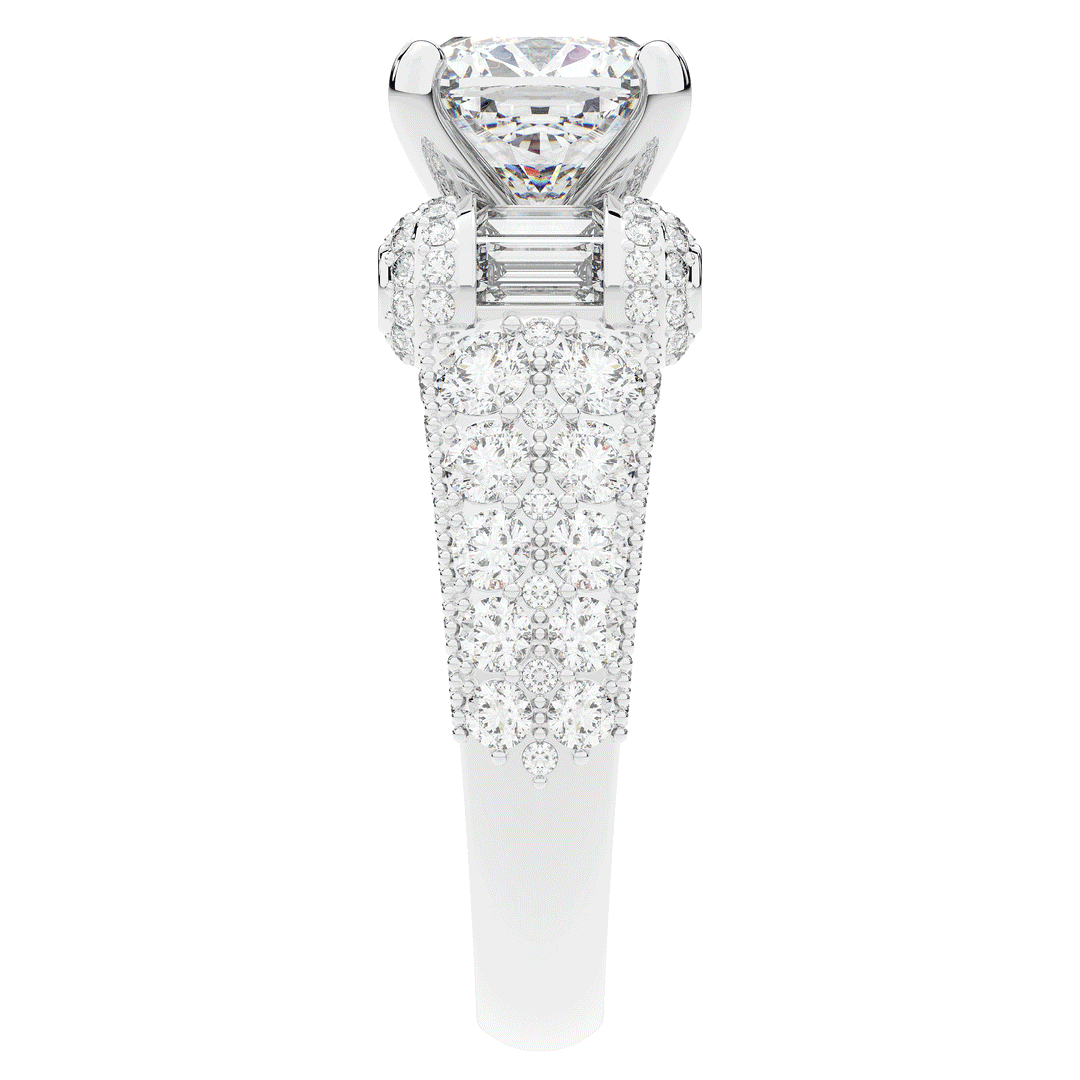 4.75CT.TW CUSHION LAB DIAMOND ENGAGEMENT RING - Nazarelle