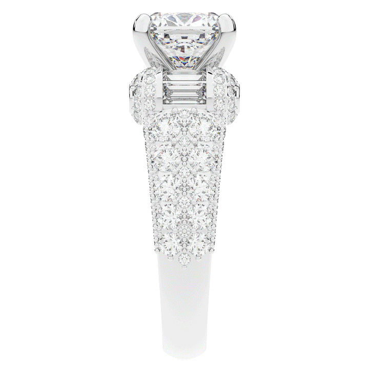 4.75CT.TW CUSHION LAB DIAMOND ENGAGEMENT RING - Nazarelle