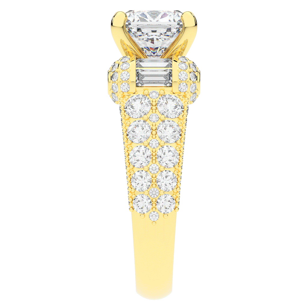 4.75CT.TW CUSHION LAB DIAMOND ENGAGEMENT RING - Nazarelle