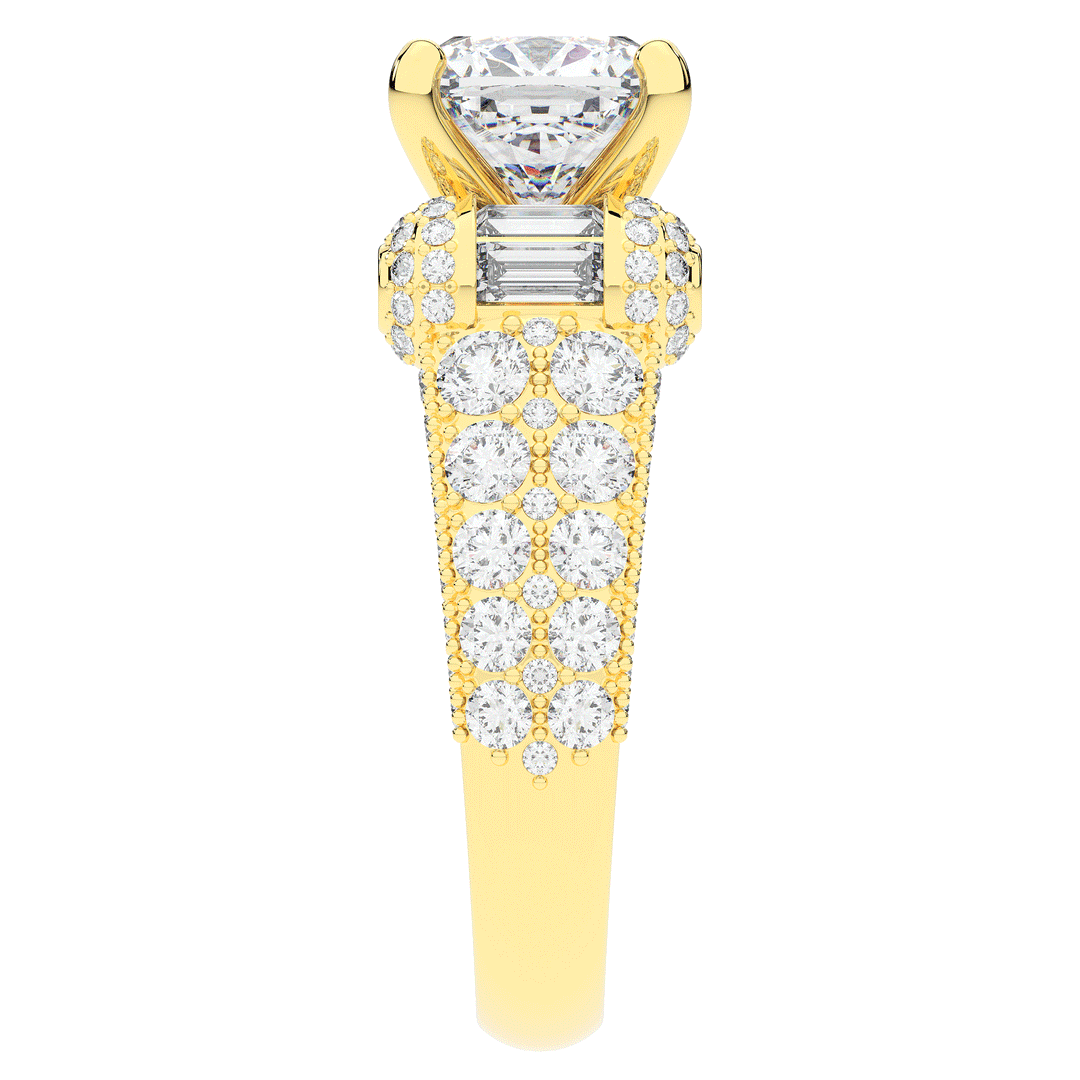 4.75CT.TW CUSHION LAB DIAMOND ENGAGEMENT RING - Nazarelle