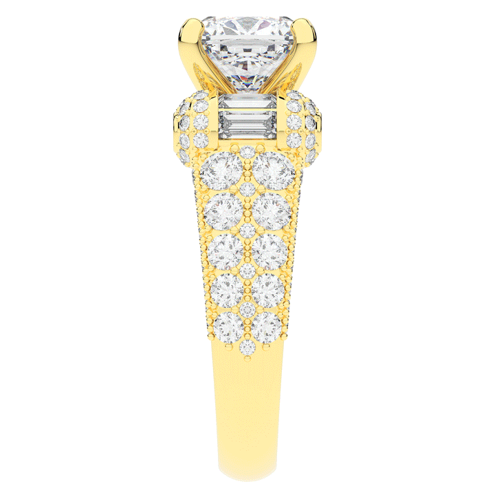 4.75CT.TW CUSHION LAB DIAMOND ENGAGEMENT RING - Nazarelle