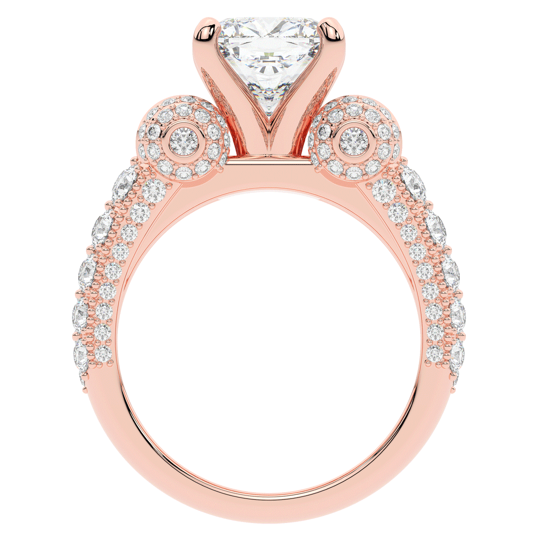 4.75CT.TW CUSHION LAB DIAMOND ENGAGEMENT RING - Nazarelle